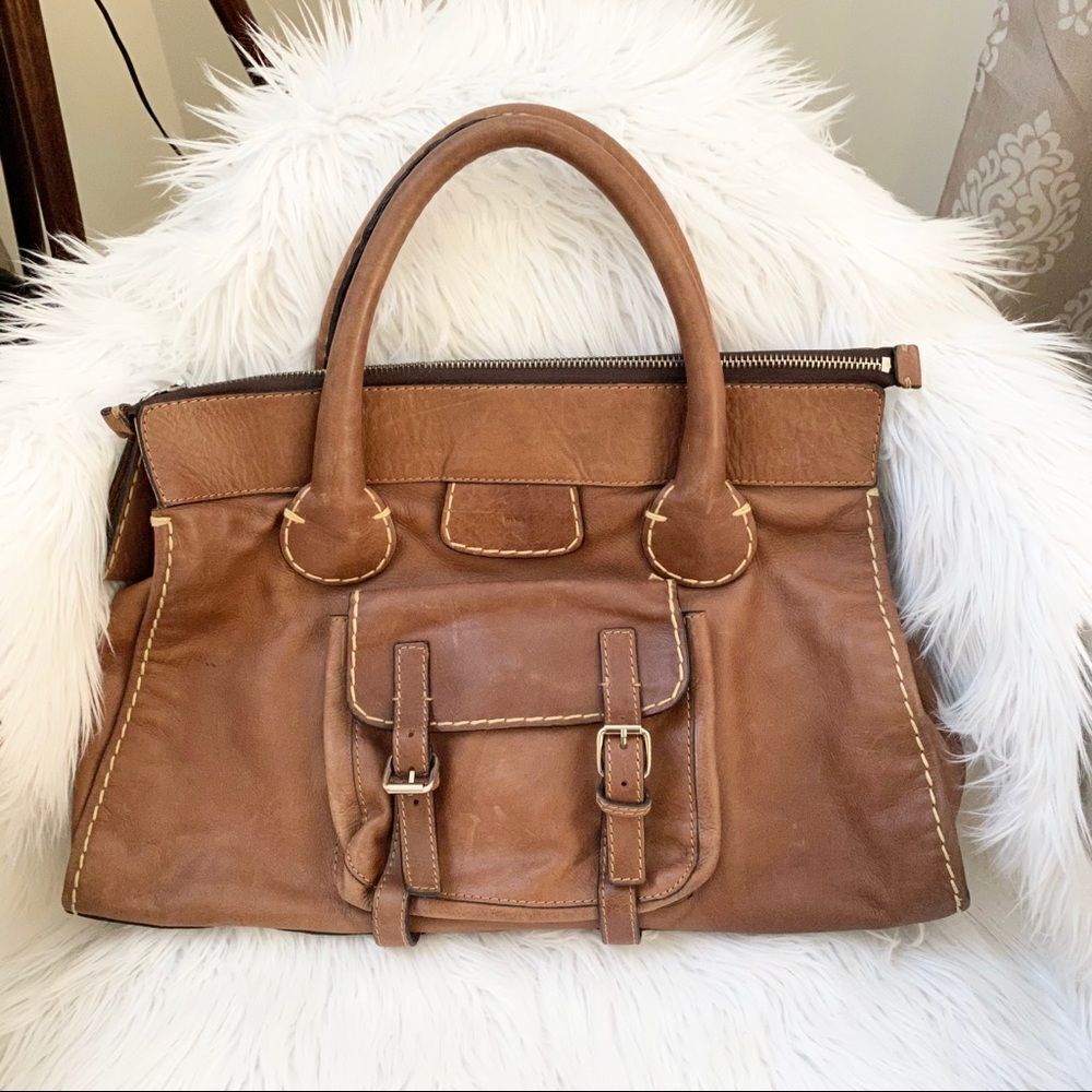Chloe’ whiskey Edith satchel leather bag - Picture 2 of 15